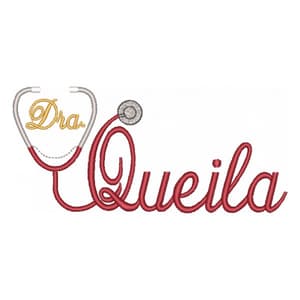 Matriz de bordado Alfabeto e Estetoscópio - Letra Q Matriz de bordado Alfabeto e Estetoscópio - Letra Q