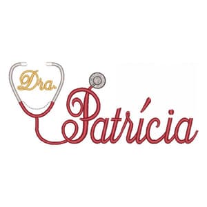 Matriz de bordado Alfabeto e Estetoscópio - Letra P Matriz de bordado Alfabeto e Estetoscópio - Letra P