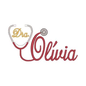 Matriz de bordado Alfabeto e Estetoscópio - Letra O Matriz de bordado Alfabeto e Estetoscópio - Letra O