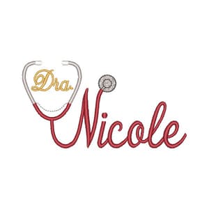 Matriz de bordado Alfabeto e Estetoscópio - Letra N Matriz de bordado Alfabeto e Estetoscópio - Letra N