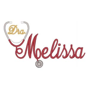 Matriz de bordado Alfabeto e Estetoscópio - Letra M Matriz de bordado Alfabeto e Estetoscópio - Letra M