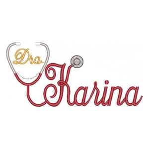 Matriz de bordado Alfabeto e Estetoscópio - Letra K Matriz de bordado Alfabeto e Estetoscópio - Letra K