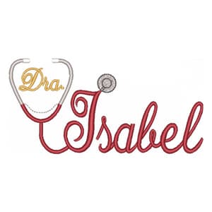 Matriz de bordado Alfabeto e Estetoscópio - Letra I Matriz de bordado Alfabeto e Estetoscópio - Letra I