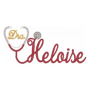 Matriz de bordado Alfabeto e Estetoscópio - Letra H Matriz de bordado Alfabeto e Estetoscópio - Letra H