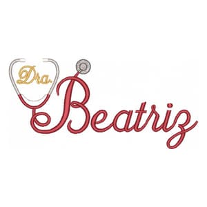 Matriz de bordado Alfabeto e Estetoscópio - Letra B Matriz de bordado Alfabeto e Estetoscópio - Letra B