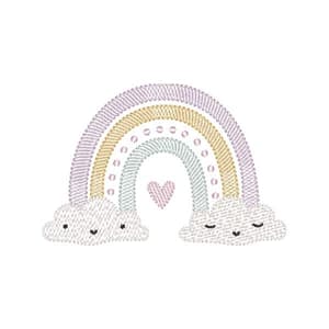Matriz de bordado Matriz de Bordado Arco-íris Com Coração (Pontos Leves) Matriz de bordado Matriz de Bordado Arco-íris Com Coração (Pontos Leves)
