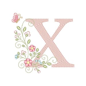 Matriz de bordado Letra X Alfabeto Doce Primavera (Pontos Leves) Matriz de bordado Letra X Alfabeto Doce Primavera (Pontos Leves)