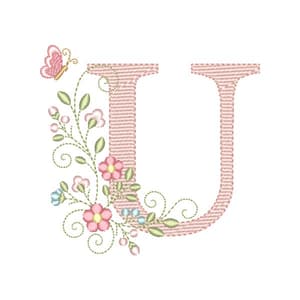 Matriz de bordado Letra U Alfabeto Doce Primavera (Pontos Leves) Matriz de bordado Letra U Alfabeto Doce Primavera (Pontos Leves)