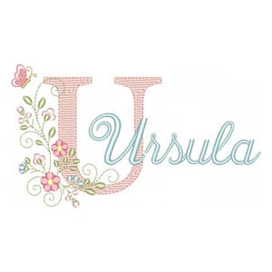 Matriz de bordado Letra U com Nome Alfabeto Doce Primavera (Pontos Leves) Matriz de bordado Letra U com Nome Alfabeto Doce Primavera (Pontos Leves)