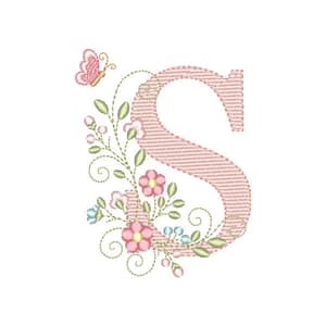 Matriz de bordado Letra S Alfabeto Doce Primavera (Pontos Leves) Matriz de bordado Letra S Alfabeto Doce Primavera (Pontos Leves)