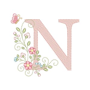 Matriz de bordado Letra N Alfabeto Doce Primavera (Pontos Leves) Matriz de bordado Letra N Alfabeto Doce Primavera (Pontos Leves)