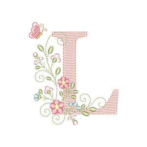 Matriz de bordado Letra L Alfabeto Doce Primavera (Pontos Leves) Matriz de bordado Letra L Alfabeto Doce Primavera (Pontos Leves)