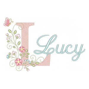 Matriz de bordado Letra L com Nome Alfabeto Doce Primavera (Pontos Leves) Matriz de bordado Letra L com Nome Alfabeto Doce Primavera (Pontos Leves)