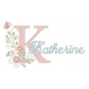 Matriz de bordado Letra K com Nome Alfabeto Doce Primavera (Pontos Leves) Matriz de bordado Letra K com Nome Alfabeto Doce Primavera (Pontos Leves)