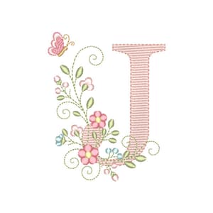 Matriz de bordado Letra J Alfabeto Doce Primavera (Pontos Leves) Matriz de bordado Letra J Alfabeto Doce Primavera (Pontos Leves)