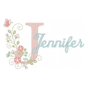 Matriz de bordado Letra J com Nome Alfabeto Doce Primavera (Pontos Leves) Matriz de bordado Letra J com Nome Alfabeto Doce Primavera (Pontos Leves)