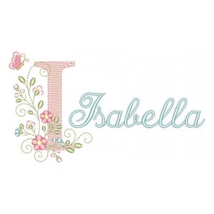 Matriz de bordado Letra I com Nome Alfabeto Doce Primavera (Pontos Leves) Matriz de bordado Letra I com Nome Alfabeto Doce Primavera (Pontos Leves)