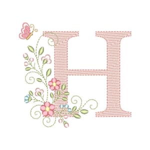 Matriz de bordado Letra H Alfabeto Doce Primavera (Pontos Leves) Matriz de bordado Letra H Alfabeto Doce Primavera (Pontos Leves)