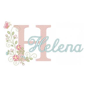 Matriz de bordado Letra H com Nome Alfabeto Doce Primavera (Pontos Leves) Matriz de bordado Letra H com Nome Alfabeto Doce Primavera (Pontos Leves)