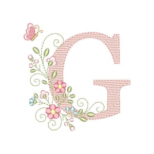Matriz de bordado Letra G Alfabeto Doce Primavera (Pontos Leves) Matriz de bordado Letra G Alfabeto Doce Primavera (Pontos Leves)