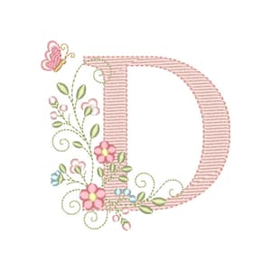 Matriz de bordado Letra D Alfabeto Doce Primavera (Pontos Leves) Matriz de bordado Letra D Alfabeto Doce Primavera (Pontos Leves)