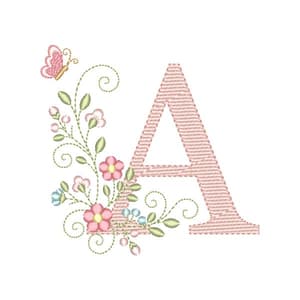 Matriz de bordado Letra A Alfabeto Doce Primavera (Pontos Leves) Matriz de bordado Letra A Alfabeto Doce Primavera (Pontos Leves)