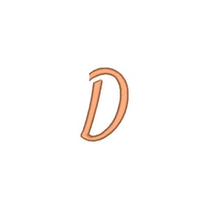 Matriz de bordado D - Maiúsculo - Fonte Satisfy Matriz de bordado D - Maiúsculo - Fonte Satisfy