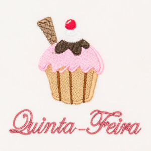 Matriz de bordado Semaninha quinta-Feira cupcake