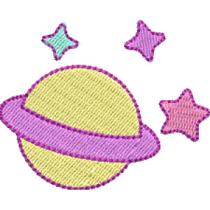 Planet Embroidery Design