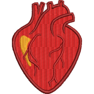 Matriz de bordado coração 95