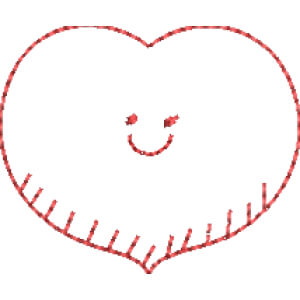 Matriz de bordado coração 96
