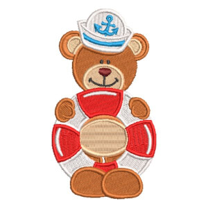 Sailor Bear Embroidery Design