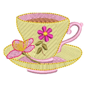 Cup Embroidery Design