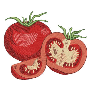 Tomato Embroidery Design