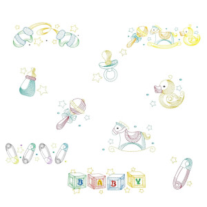 Baby Embroidery Design Pack