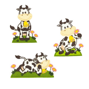 Little cows Embroidery design pack