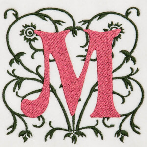 Monogram Alphabet Embroidery Design