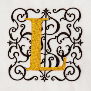 Alphabet Monogram L Embroidery Design