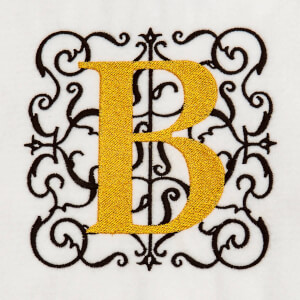 Alphabet Monogram B Embroidery Design