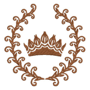 Matriz de bordado Moldura com Coroa