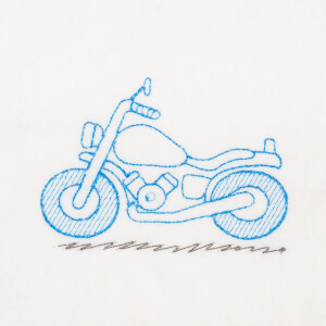 Motorcycle Embroidery Design