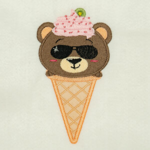 Ice Cream (Applique) Embroidery Design