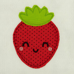Strawberry Very Happy in Applique Embroidery Design