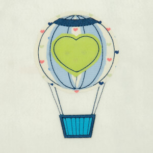 Hot Air Balloon (Applique) Embroidery Design
