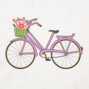 Decorative Bike Embroidery Design