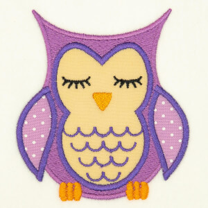 Cute Owl (Applique) Embroidery Design
