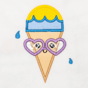 Fun Ice Cream (Applique) Embroidery Design