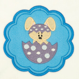 Easter Bunny (Applique) Embroidery Design