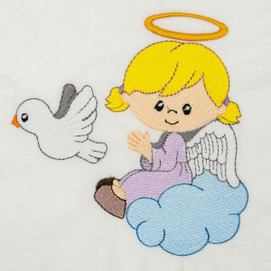 Baby Angel Embroidery Design