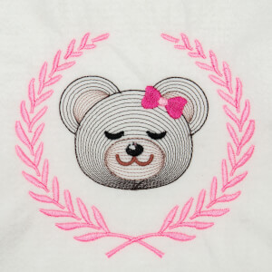 Bear in Frame (Rippled) Embroidery Design